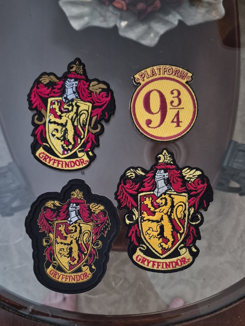 Gryffindor Embroidered Patch Set in Red and Gold